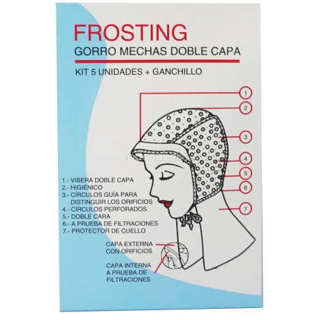 Gorro mechas frosting-kit 5 uds Imagen de Gorro mechas frosting-kit 5 uds